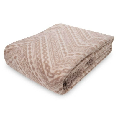 Полноразмерное изображение Плед 150x200см Pappel Cotton, бежевый