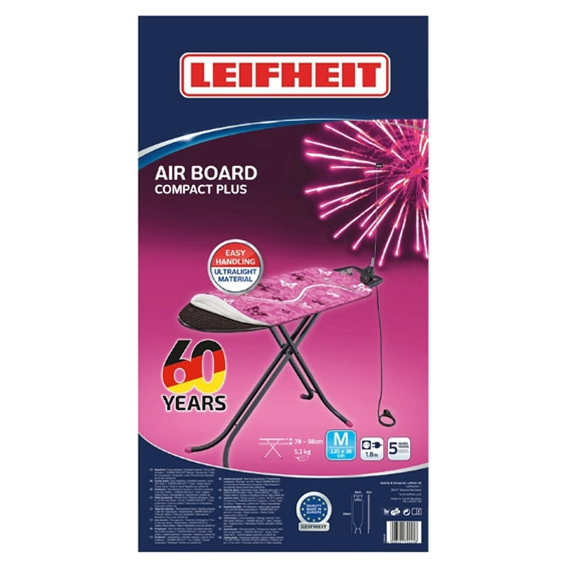 Гладильная доска с электроподключением Leifheit Airboard Compact Plus M 120х38см фото 2
