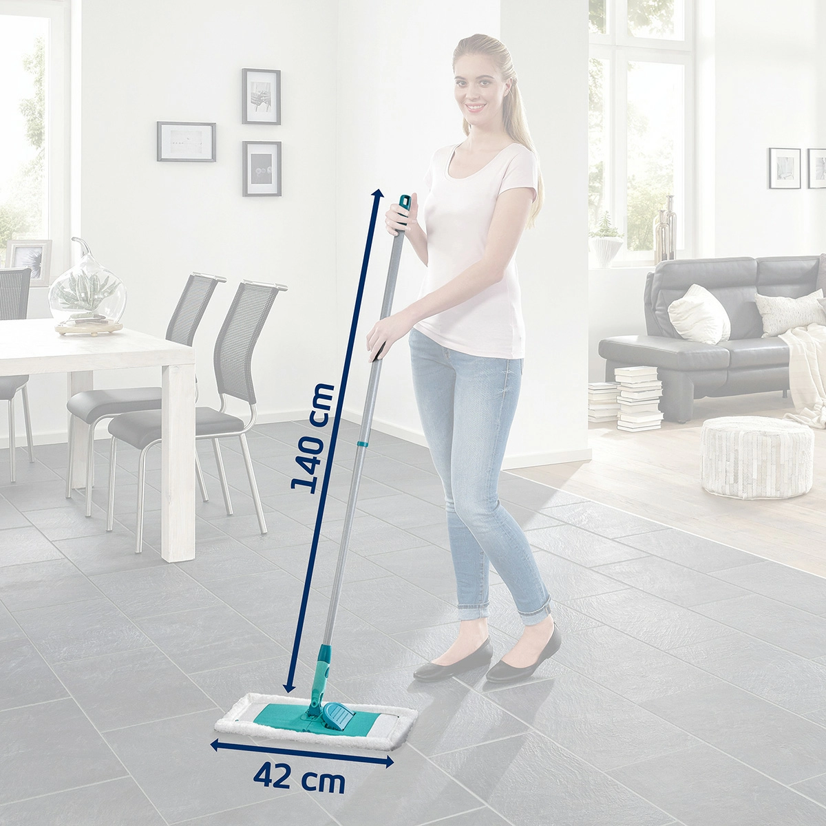 5 Швабра с телескопической ручкой для влажной уборки Leifheit Classic XL фото 5