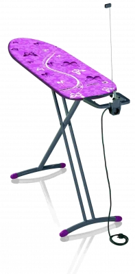 Гладильная доска с электроподключением Leifheit Airboard Solid Plus M 120х38см, цвет малиновый