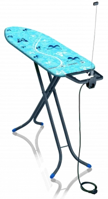 Гладильная доска с электроподключением Leifheit Airboard Compact Plus M 120х38см, цвет синий
