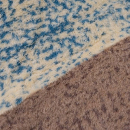 Плед 200x220см Pappel Cotton, голубой с бежевым фото 3