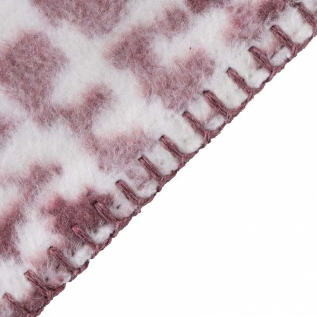 Плед 200x220см Pappel Cotton, белый с бордовым фото 2