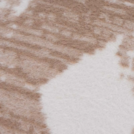 3 Плед 200x220см Pappel Scotch Jacquard, белый с бежевым фото 2