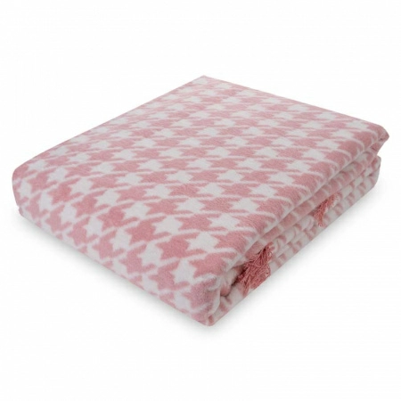 Полноразмерное изображение Плед 200x220см Pappel Scotch Jacquard, розовый фото 1